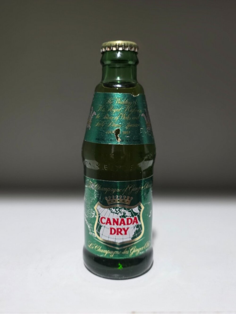 1981 Canada Dry Royal Wedding Sealed 200mL Bottle Charles & Diana Vintage